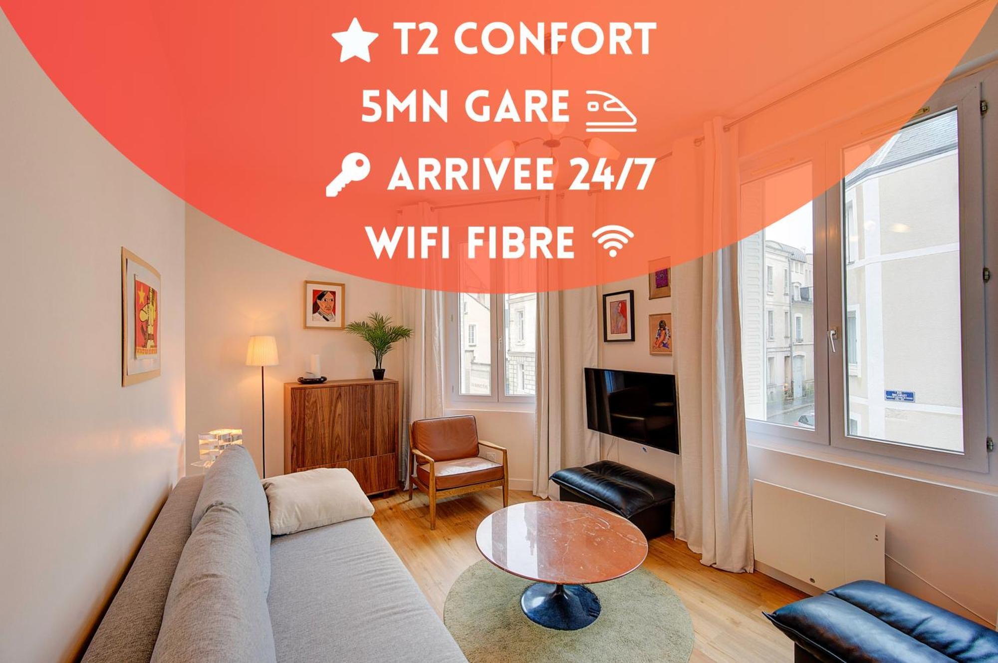 Appartamento Chic Et Cosy - 5Mn De La Gare - Arrivee Autonome Tours Esterno foto